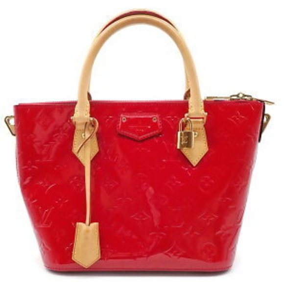 Louis Vuitton Montebello Shoulder Bag Cerise Red Monogram Vernis - Picture 1 of 9